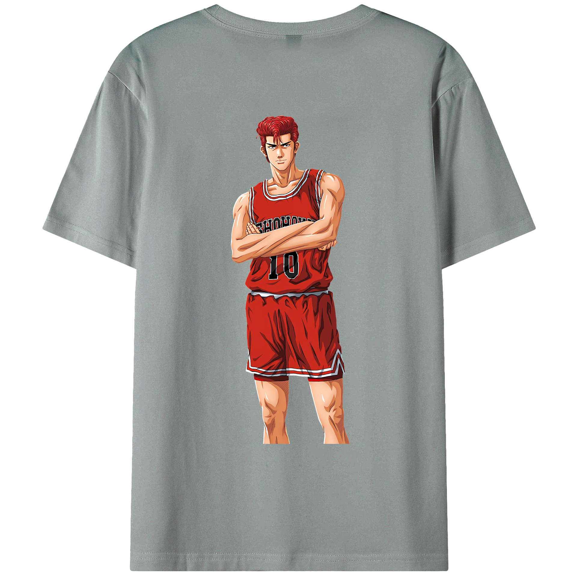 （画像用） SLAM DUNK／スラムダンク 綿100％ メンズ半袖Tシャツ（バックプリント） 通気性